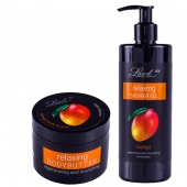 Ķermeņa kopšanas komplekts-dušas želeja un sviestkrēms Mango