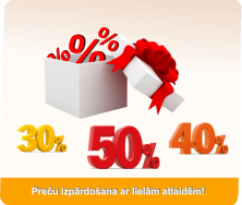 IZPĀRDOŠANA. Atlaides līdz 50%