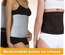 Medicīniskās kompresijas jostas, ortozes un bandāžas