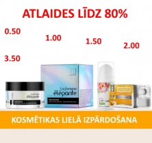 IZPĀRDOŠANA. Kosmētika. Atlaides līdz 80%