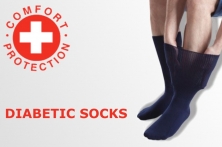 Medicīniskās diabētiķu zeķes bez gumijas