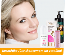 Kosmētikas līdzekļi sejai, matiem, ķermenim, rokām, kājām