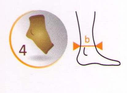 Izmēru informācija Pēdas locītavas bandāža Avicenum Ortho 360