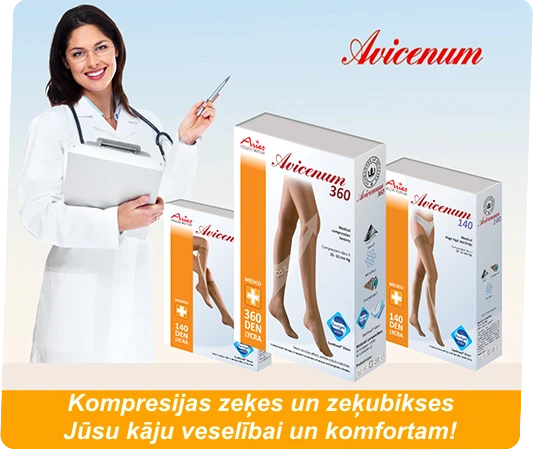 Kompresijas zeķes un zeķubikses Avicenum