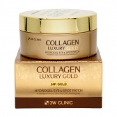 Гидрогелевые патчи для глаз с коллагеном и золотом 3W CLINIC Collagen & Luxury Gold, 90 шт.