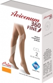 Компрессионные медицинские чулки AVICENUM FINE 360 с открытыми пальцами, прозрачные, тонкие, Ccl-2