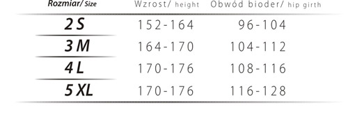 Таблица размеров